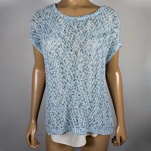 Lucky Brand Women’s NWT Size Small Mixed Media Layered Sweater